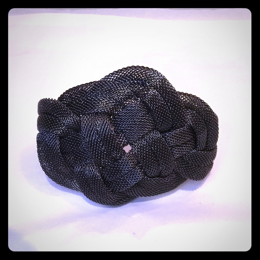 Deep Charcoal Mesh bracelet.